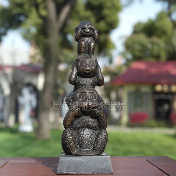 Медные скульптуры изделия luckylamb (США), украшение для дома, обезьянка, деловые подарки, украшение Медные скульптуры изделия luckylamb (США), украшение для дома, обезьянка, деловые подарки, украшение