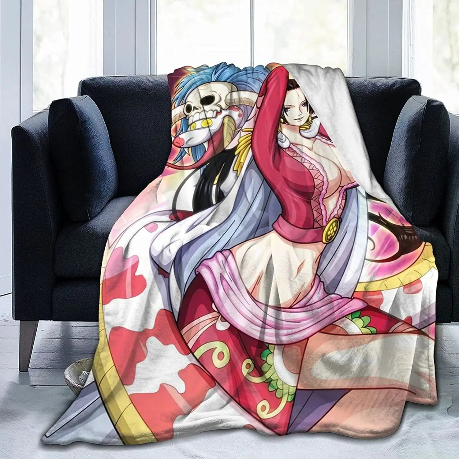 

Boa Hancock Fluffy Soft and Comfortable Blanket, Anime Warm Embrace of Sympathy