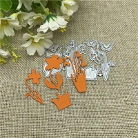 flowers plants metal cutting dies mold round hole label tag scrapbook paper craft knife mould blade punch stencils dies
