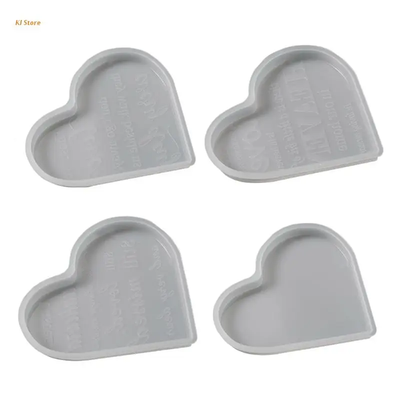 

1/4Pcs Personalized Sign Silicone Mold Heart Shape Resin Casting Mold Present