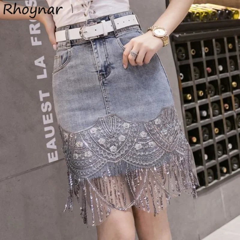 

Мини-Юбка Женская джинсовая с высокой талией, Y2k