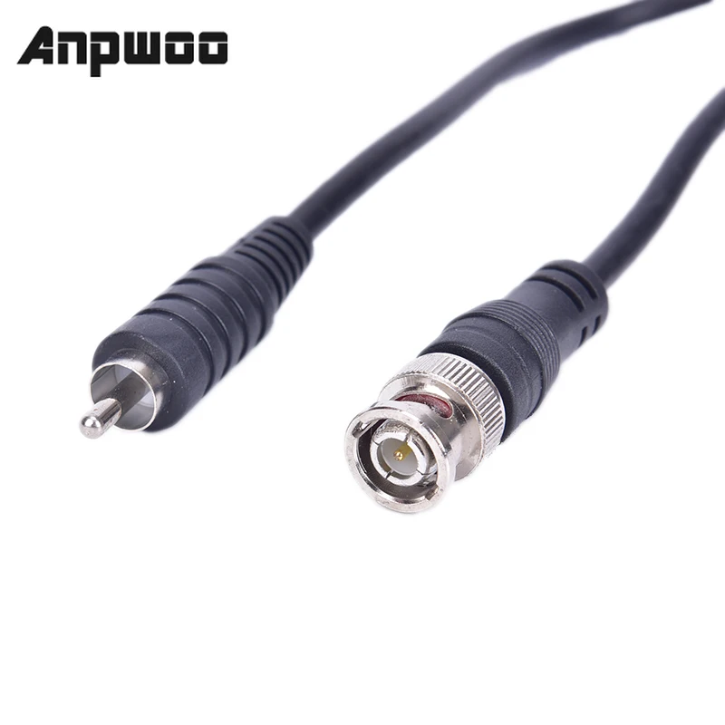 

ANPWOO 1M/3ft BNC Male to RCA Male Jack Coaxial Cable Connector Video Adapter for CCTV Camera system Camera Accessories