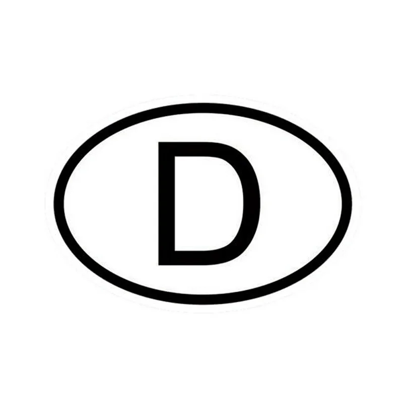 

Creative D Germany Country Code Oval Car Stickers Decals Motorcycle Car Styling Black/Silver,15cm*10cm
