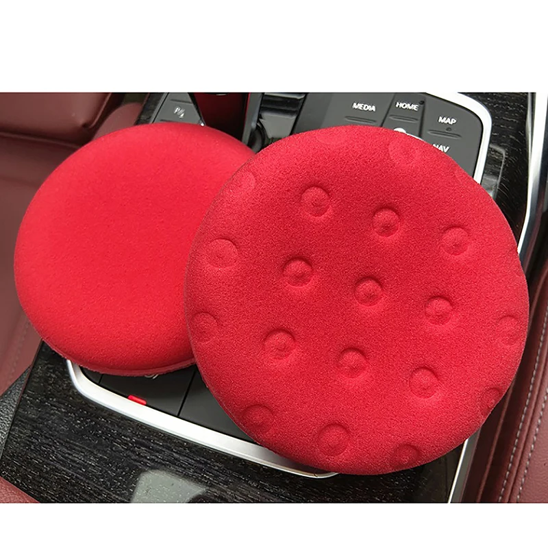 

2Pcs Durable Car Detailing Sponge Wax Applicator Pads Shine 12cm Dia Dots Pressing Hand Polishing for Waxing Paint Ceramic Glass