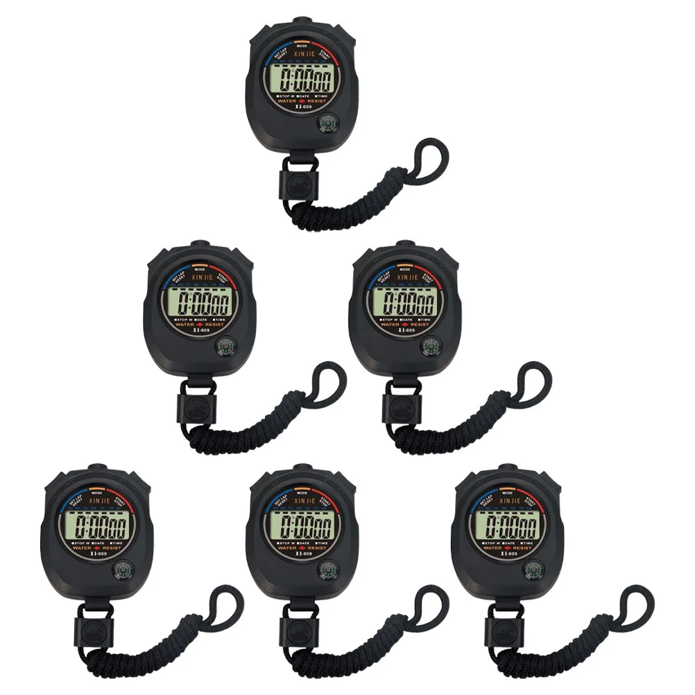 

6Pcs Portable Training Stopwatch Match Stopwatches Practical Game Stopwatches
