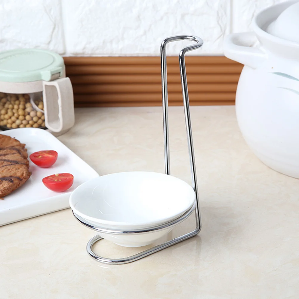 

1PC Stainless Steel Spoon Stand Spoon Rest Holder Kitchen Spoon Holder Spoon Rest for Stove Soup Ladle Holder