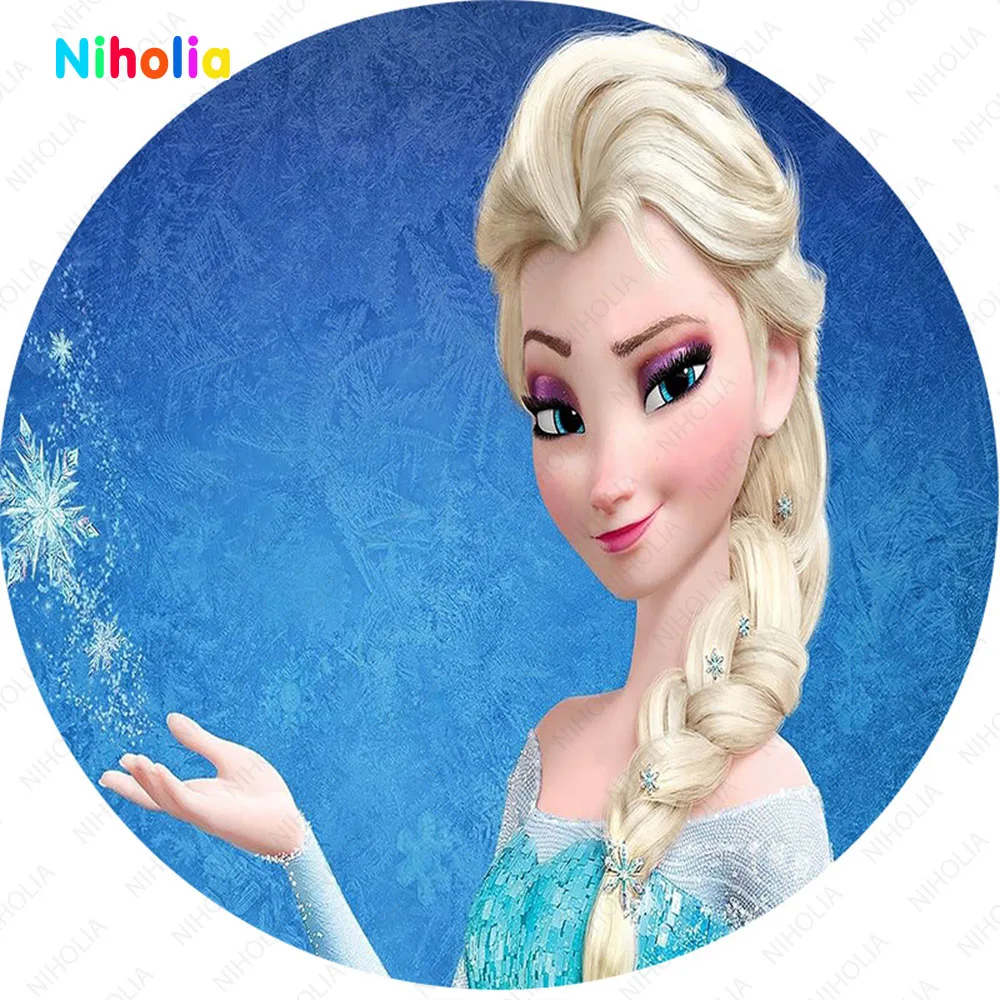 Фон для фотосъемки с изображением принцессы Эльзы из мультфильма Холодное