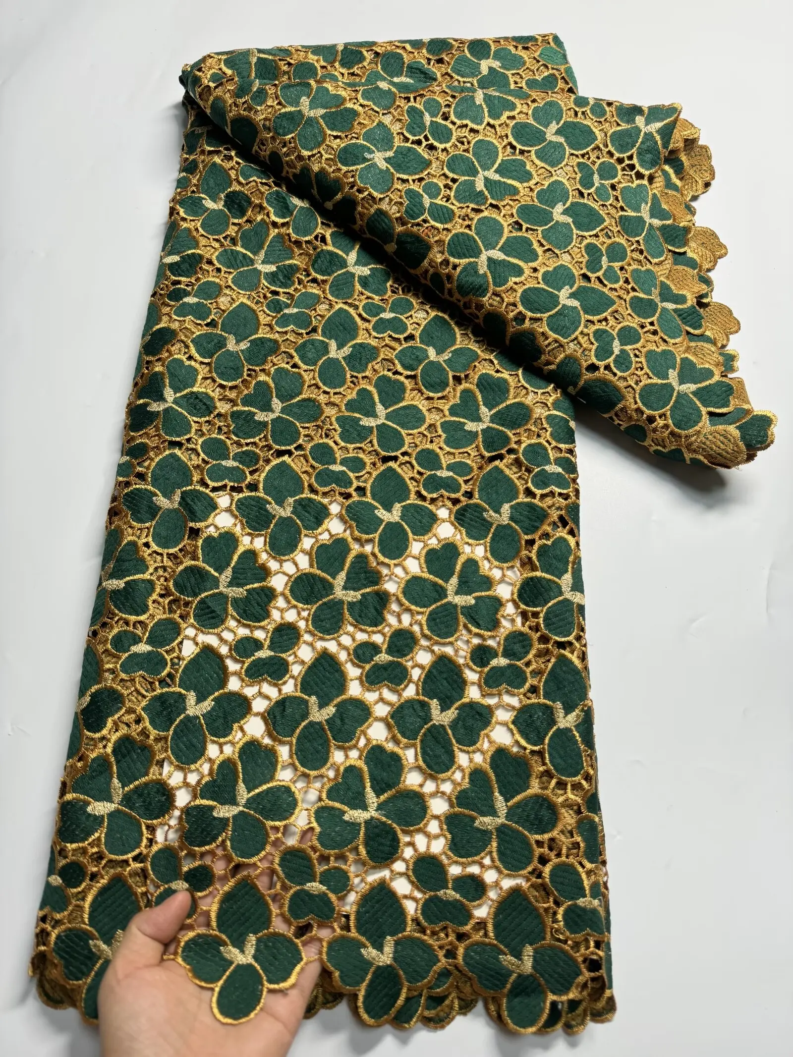 Африканский шнур кружевная ткань желтые кружевные гипюровые ткани высокое