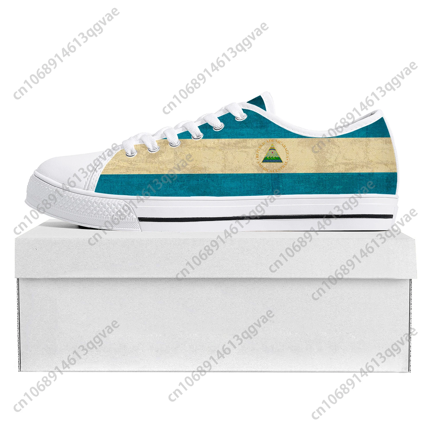 Флаг Никарагуа высококачественные низкие кроссовки Мужские Женские