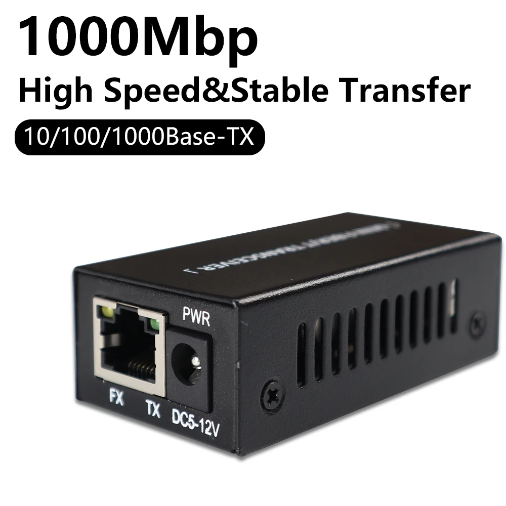 OPTFOCUS Mini Gigabit Fiber Optical Media Converter SM 1000Mbps RJ45 Transceiver 20km SC A/B Fiber Optic Switch Free Shipping