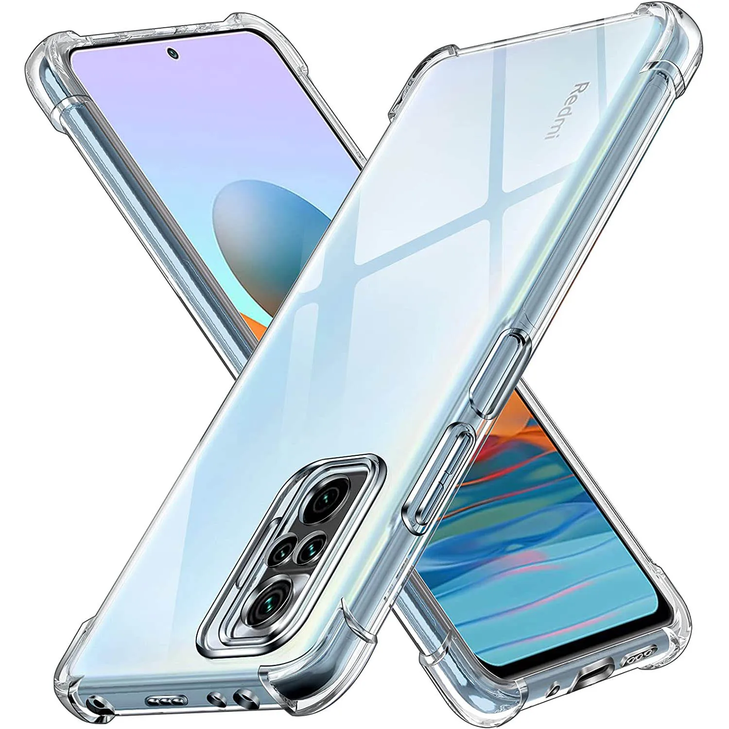 Чехол для Redmi Note 10 Pro 11 11S 10S Прозрачный ударопрочный чехол из ТПУ Xiaomi 8 9 9S дюймов