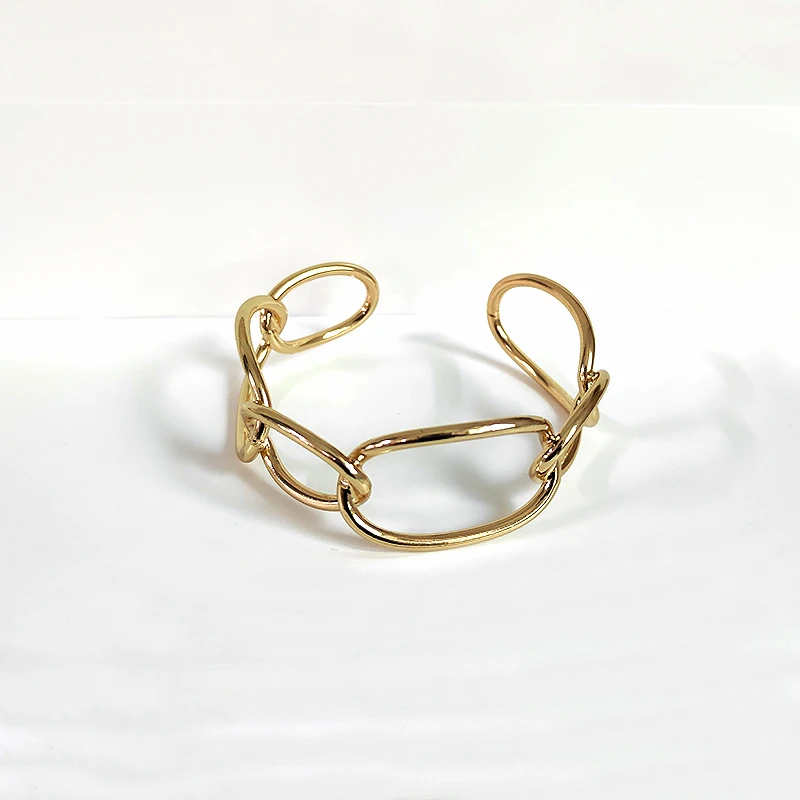 Peri'sbox панцирные звенья большие круглые браслеты для женщин минималистичные