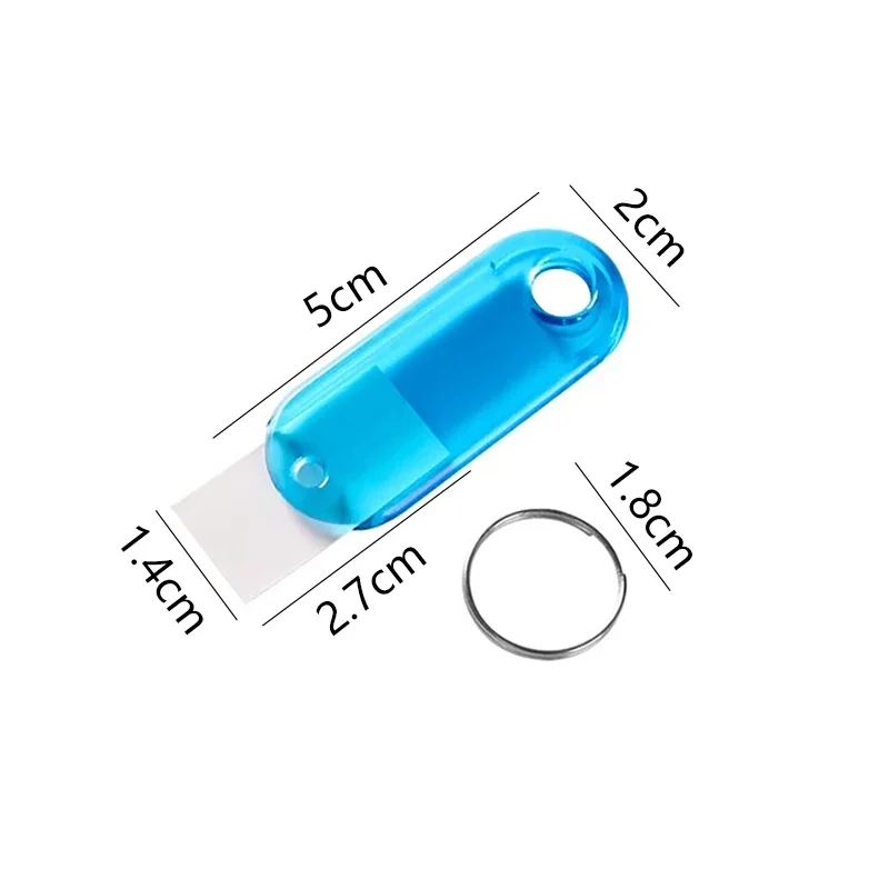 10/50 шт. 8 цветов разноцветные пластиковые брелки для ключей идентификационные