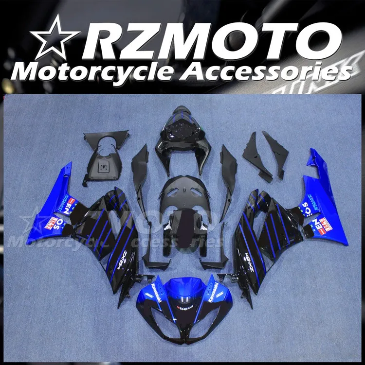 

НОВЫЕ комплекты обтекателей из АБС-пластика, подходят для Kawasaki ZX6R ZX-6R Ninja 636 2009 2010 2011 09 10 11 12, комплект кузова черного и синего цвета