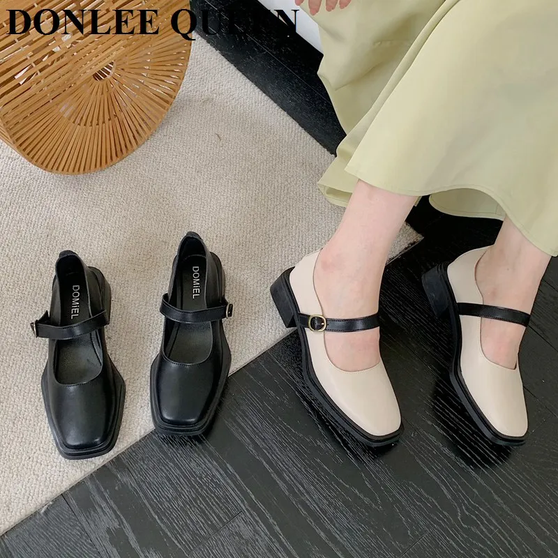 

Туфли женские на плоской подошве, Брендовые повседневные лоферы, без застежки, квадратный носок, мягкие балетки, Мэри Джейн