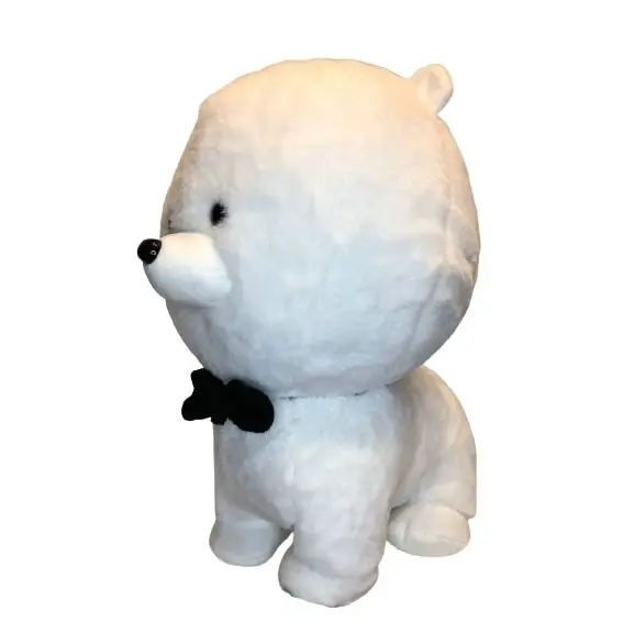 Мягкая Игрушка Собака Шпиц в Галстуке - 23 см Белый |