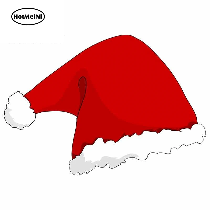 

13cm x 9cm Funny Car Stickers Christmas Santa Hat Creative DIY Decals Trunk Refrigerator Personality Car Decoration