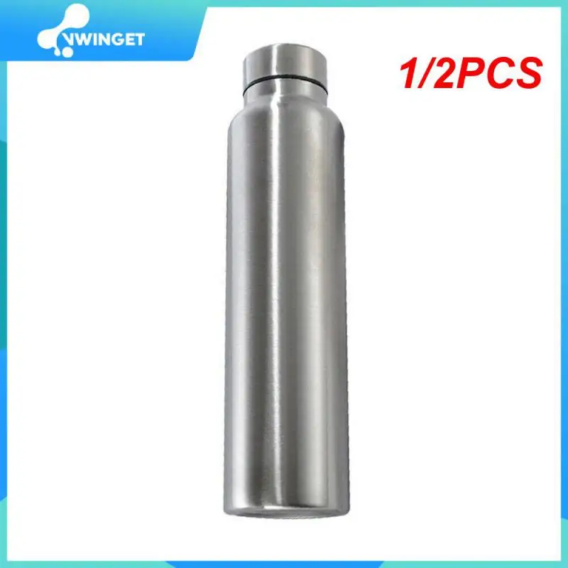 

1/2PCS Discounts Hot! Portable Stainless Steel Single Wall Large Capacity Water Bottle Outdoor Supply