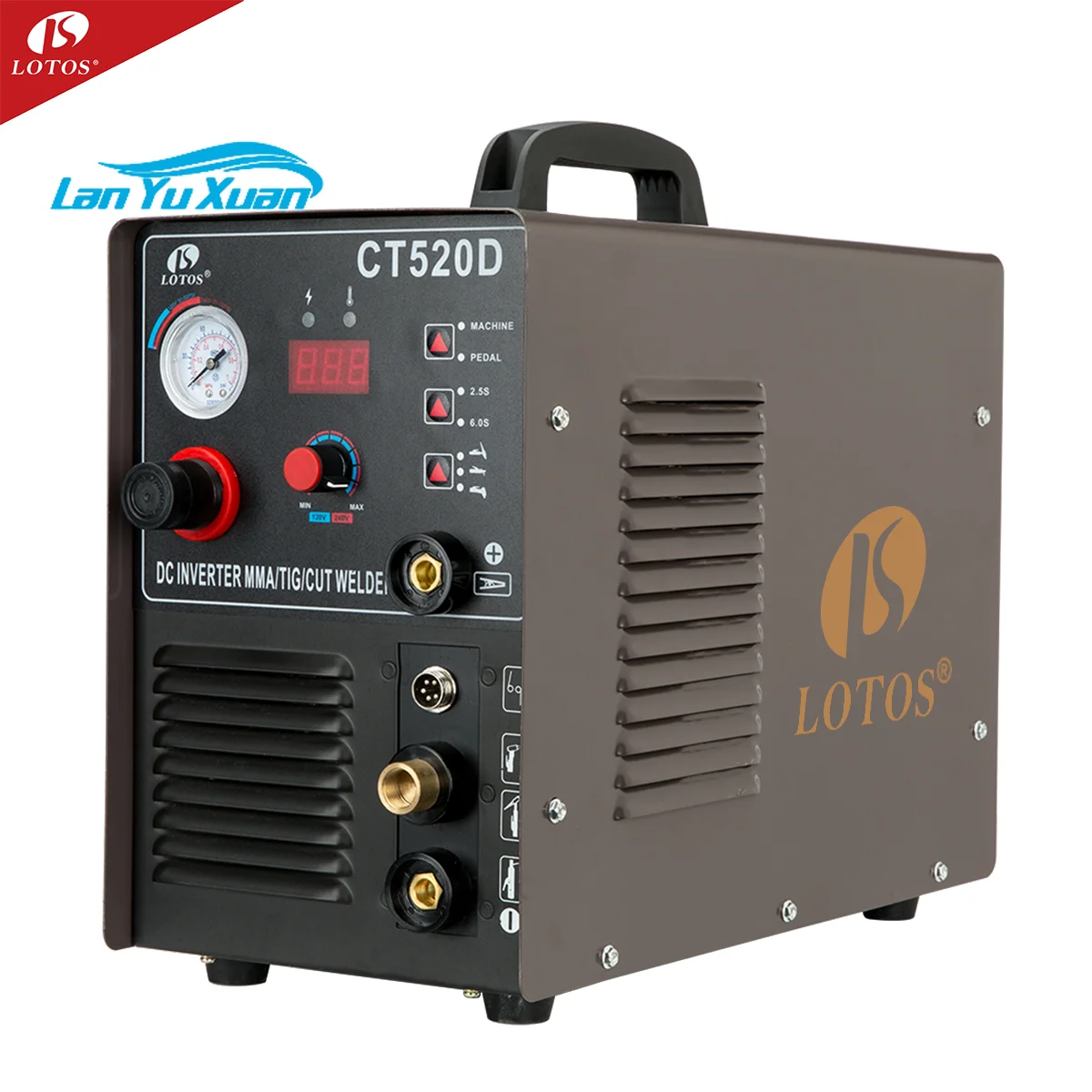 

Lotos CT520D portable mosfet plasma cutter mig tig welder combo automatic pulse argon arc welding machine