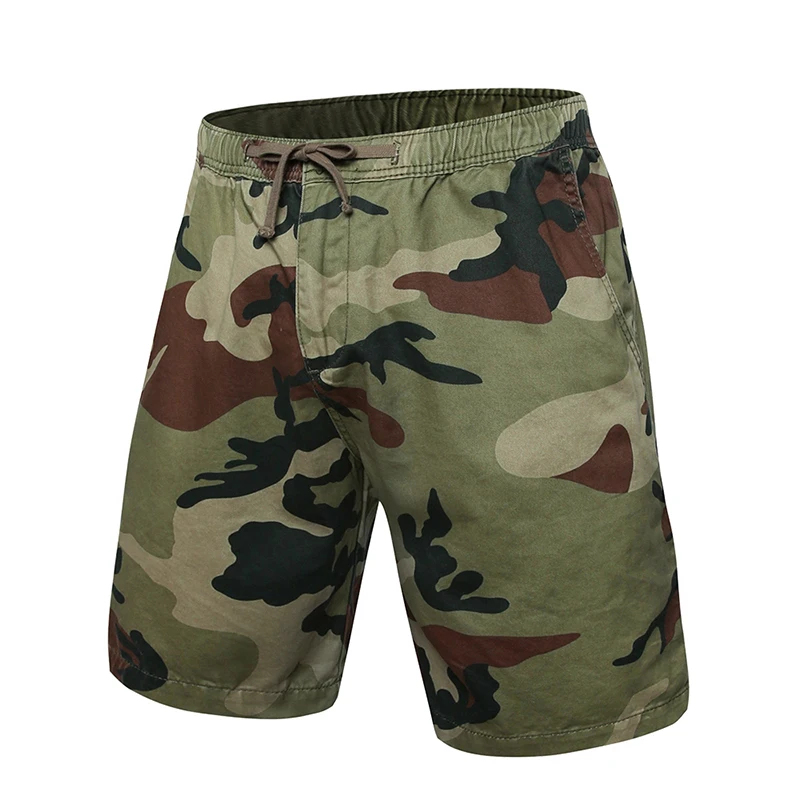 

Шорты-карго мужские камуфляжные на шнуровке, военные классические тактические короткие штаны для горных гонок, шорты с эластичным поясом