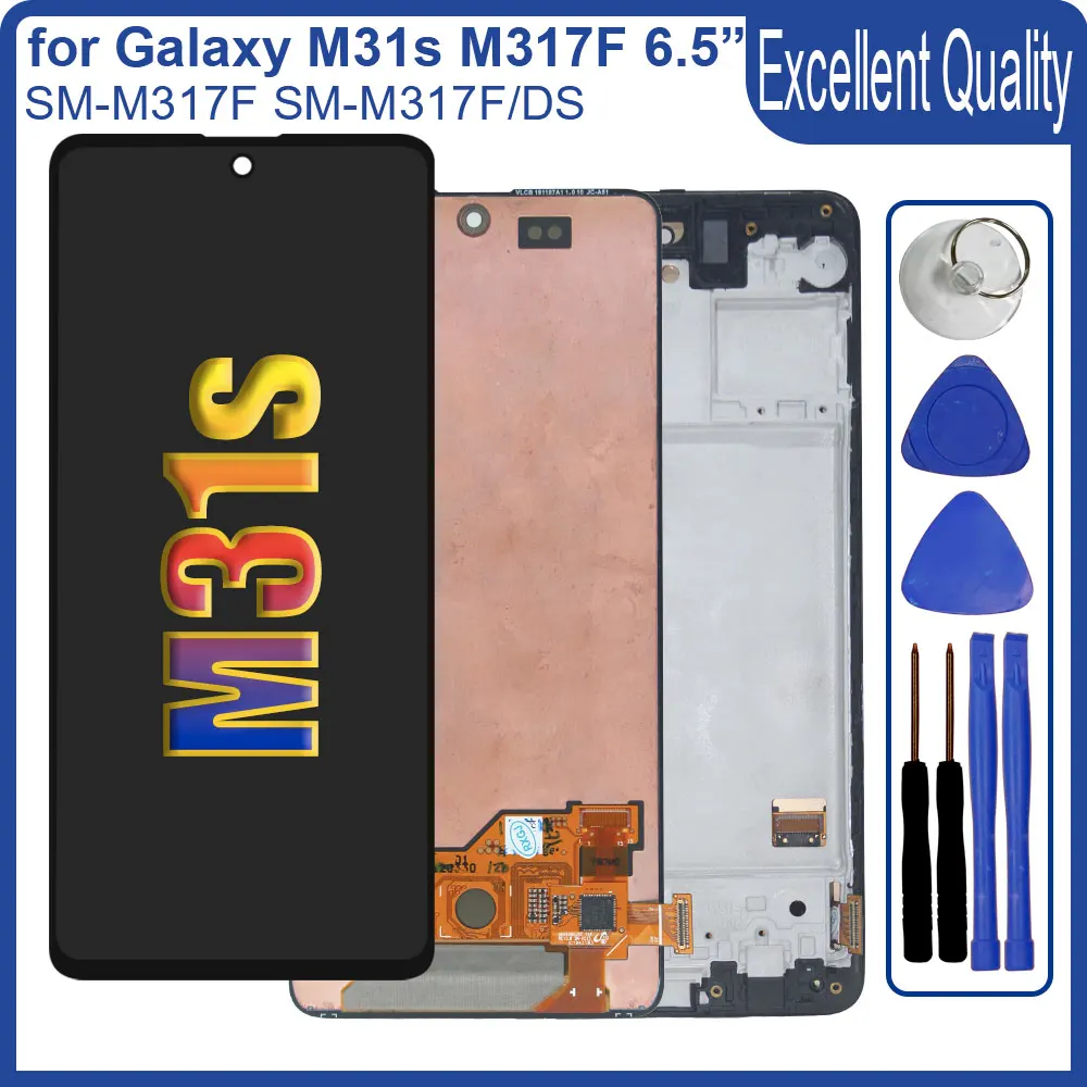 Фото AMOLED ЖК-дисплей для Samsung Galaxy M31s M317F, ЖК-дисплей, дигитайзер сенсорного экрана, замена для Samsung M317 M317F, ЖК-дисплей с рамкой №1