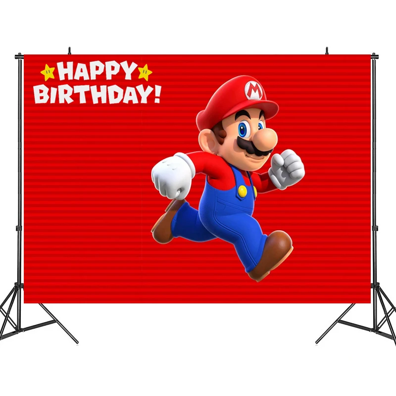 Игровой оригинальный фон для дня рождения в стиле супер Марио Братья тканевая