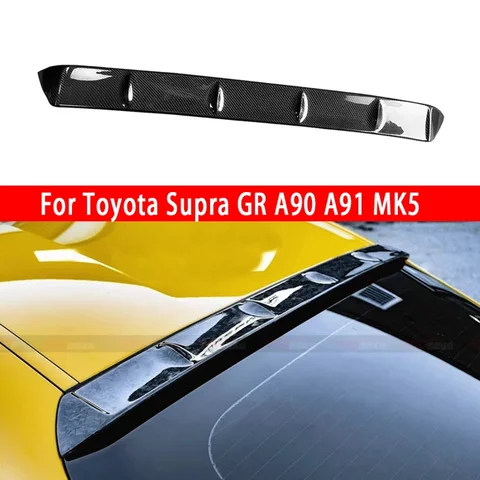 Для Toyota Supra A90 A91 MK5 2019 + углеродное волокно, верхнее крыло, спойлер багажника, заднее крыло, автозапчасти, комплект кузова