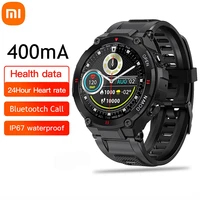 xiaomi new smart watch mens bluetooth call full touch smart watch waterproof sports fitness tracker custom dial clock 400mah