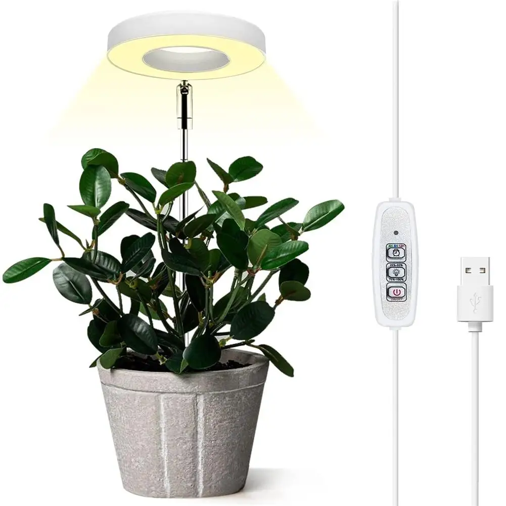 

Led Grow Lights Full Spectrum With Usb Charger Automatic Timer 5v Low Safe Voltage Grow Lamp For Indoor Plants