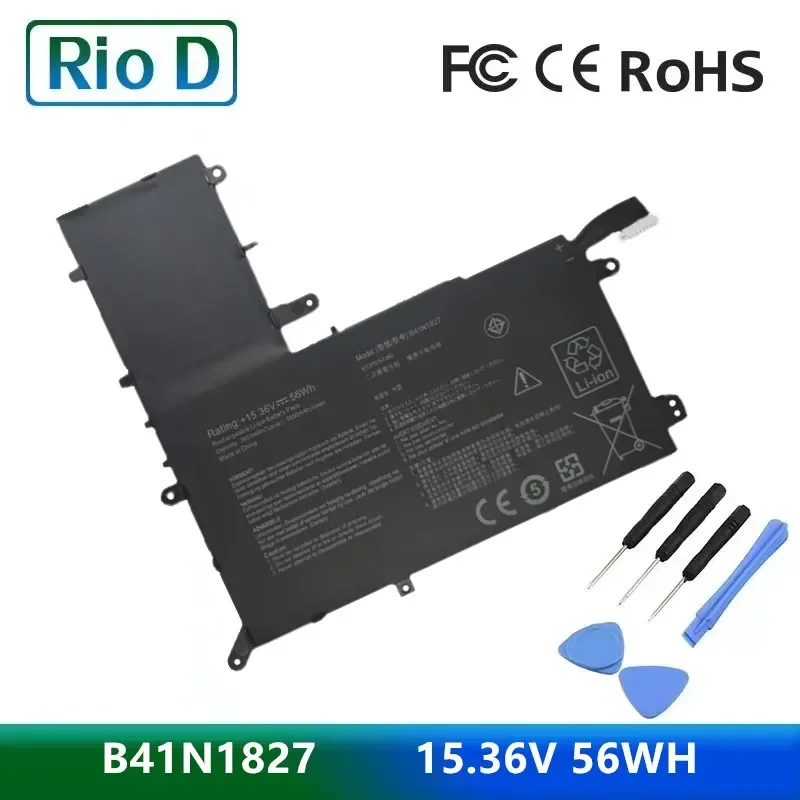 Новый аккумулятор для ноутбука B41N1827 15 36 В Asus ZenBook Flip UX562FD UX562FA-AC033T AC028T AC022T AC051T AC050T