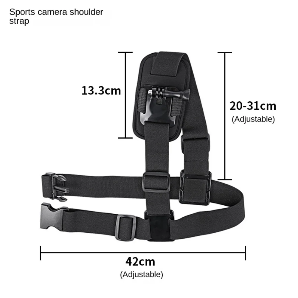 

POV Footage Holder Shoulder Strap Bust Belt with J-Hook Moun for GoPro Hero 11 10 9 8 7 Session 3+ Sjcam Xiaomi Yi Action Camera