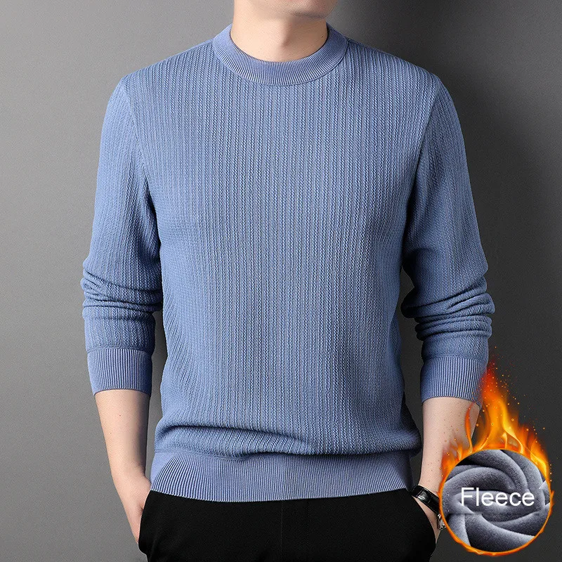 

Fashion Men's Casual Sweater Slim Fit Basic Knitted Sweaters Round Collar Pullover Male Autumn Winter Korean Style Tops