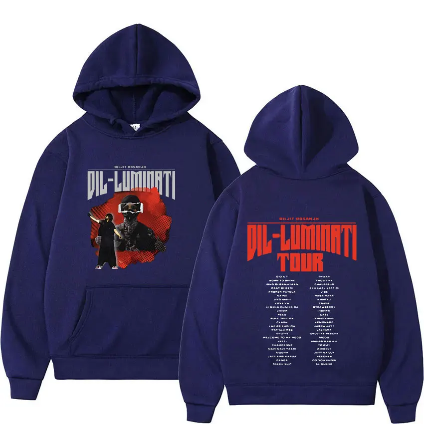 Diljit Dosanjh Dil-Luminati 2024 Tour Album Hoody Men's Vintage Fashion High Quality Oversized Sweatshirt Man Hip Hop Streetwear