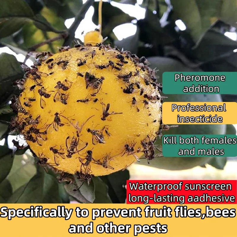 6 шт. липкий мяч-ловушка для насекомых клейкий мяч ловли ловушка (зеленый желтый)