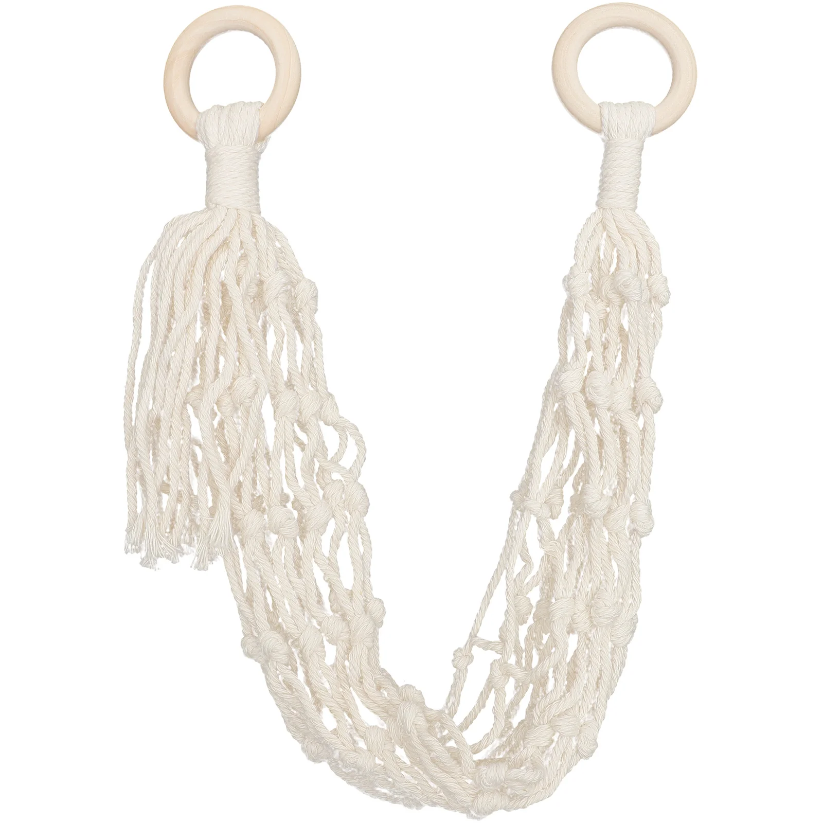 

Woven Tapestry Blanket Fruit Vegetable Hanging Basket Weave 60X30X2CM Beige Cotton