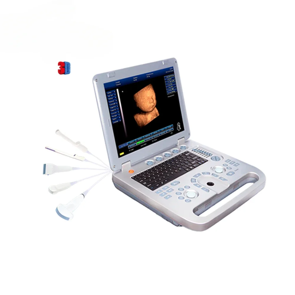 Профессиональный портативный 3D цветной дисплей черно-белый ультразвуковой