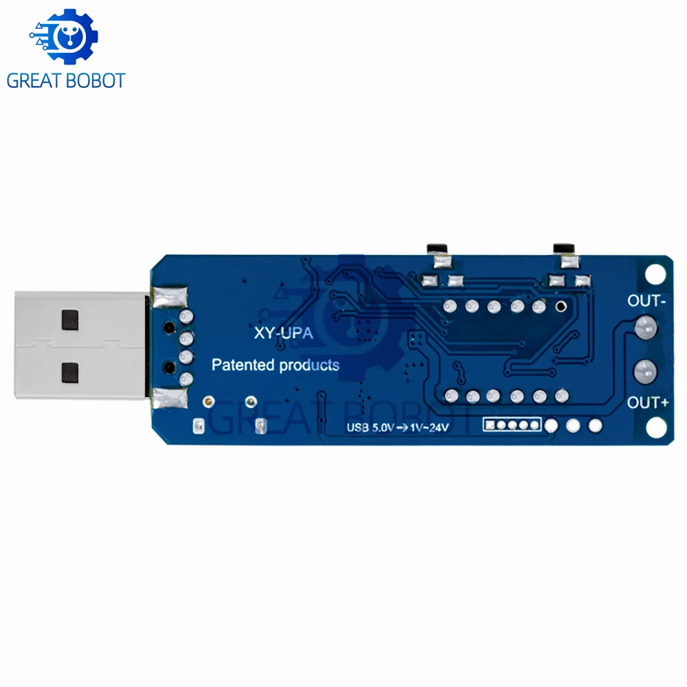 Цифровой USB-модуль повышения напряжения XY‑UPA с регулировкой, вход 5В, выход 3.3В‑24В, настольный регулируемый источник питания (art.: 3920da4dce781) - 3920da4dce781