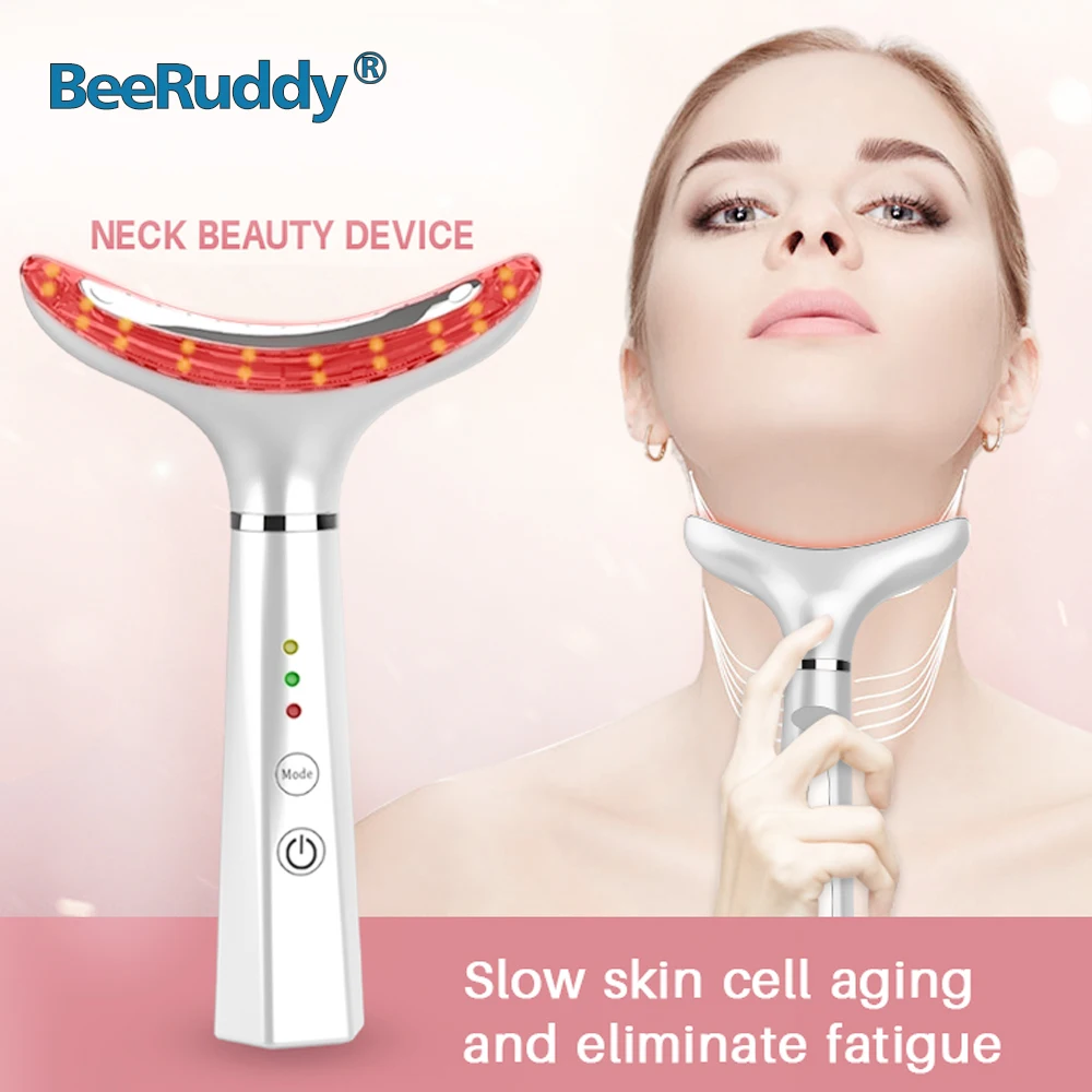 

Neck Beauty Device 3 Colors LED Photon Therapy EMS Micro Current Lifting Neck Skin Care Firming Anti-Wrinkle Lifting Massager