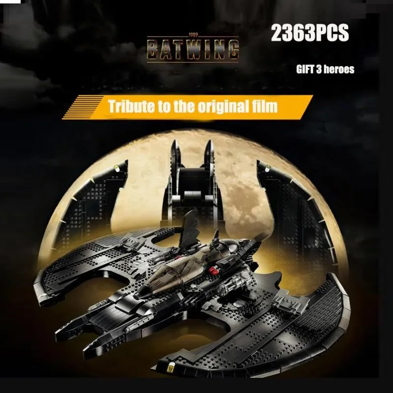 

2363PCS Super Heros 1989 Batwing 76161 Model Building Blocks Spaceship Series Technology MOC Bricks Toys For Children Gifts
