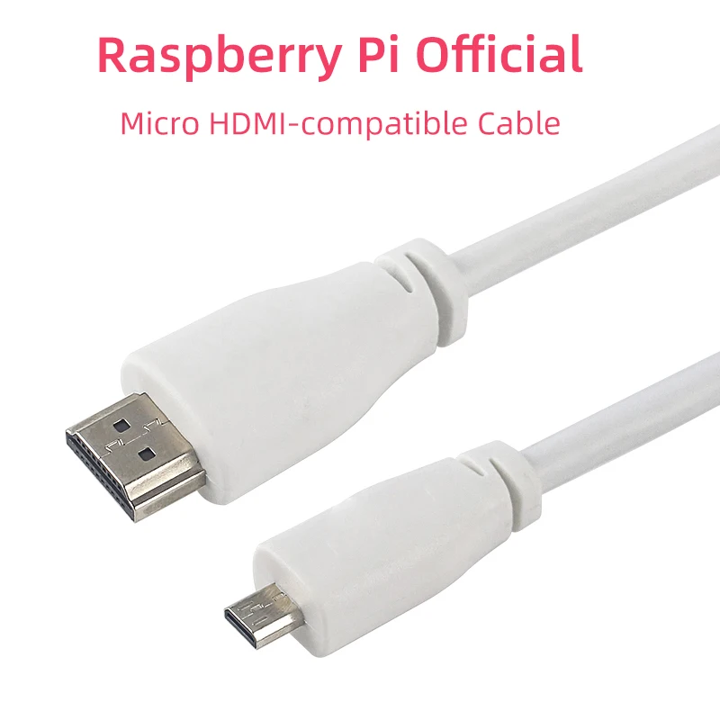 

Оригинальный официальный видеокабель 1 м Raspberry Pi 4, совместимый с Micro HDMI (A/M) Кабель для Raspberry Pi 4 Model B