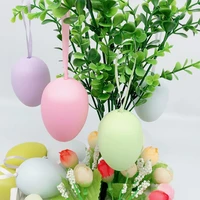 12pcs egg hanging ornaments happy easter decorations painted bird pigeons eggs diy craft kids gift favor easter home decor