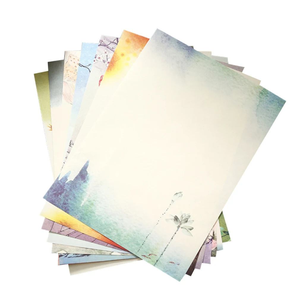 

8 шт. в китайском стиле ретро блокнот для письма винтажная фотобумага индивидуальная печать DIY для вечеринки пригласительный Бумажный Конве...