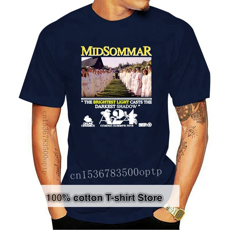 Midsommar A24 черная рубашка унисекс, подарок для мужчин, женская футболка высшего качества
