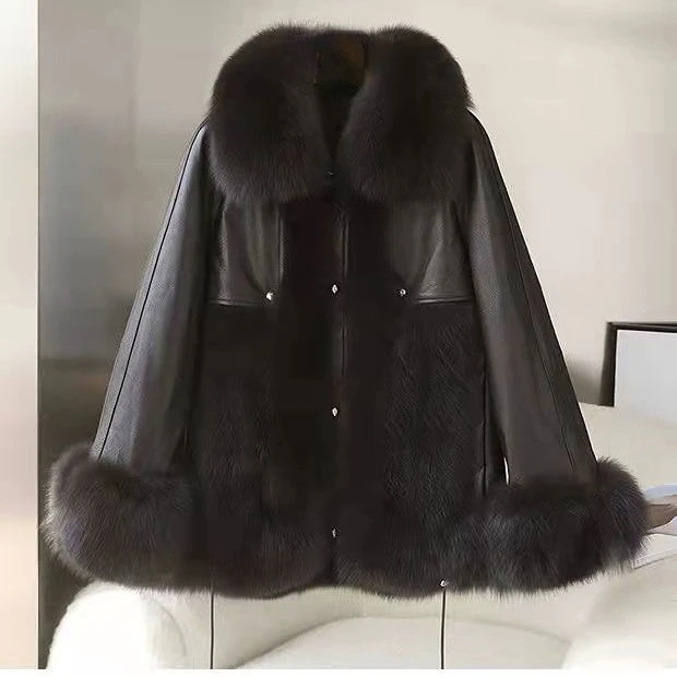 Fake Fur Coat Women's 2022 Winter One Fur Imitation Fox Fur Long Slim Fur Coat Winter Coat Women  Fur Coat Women
