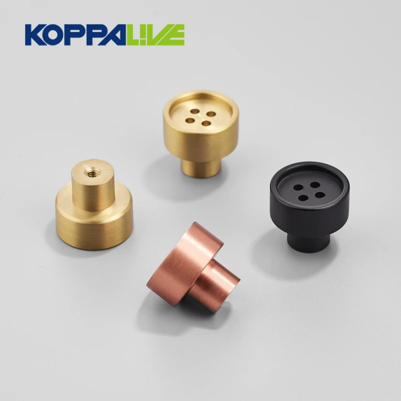 Круглые мебельные ручки в форме кнопки латунные для кухонных шкафов дверей