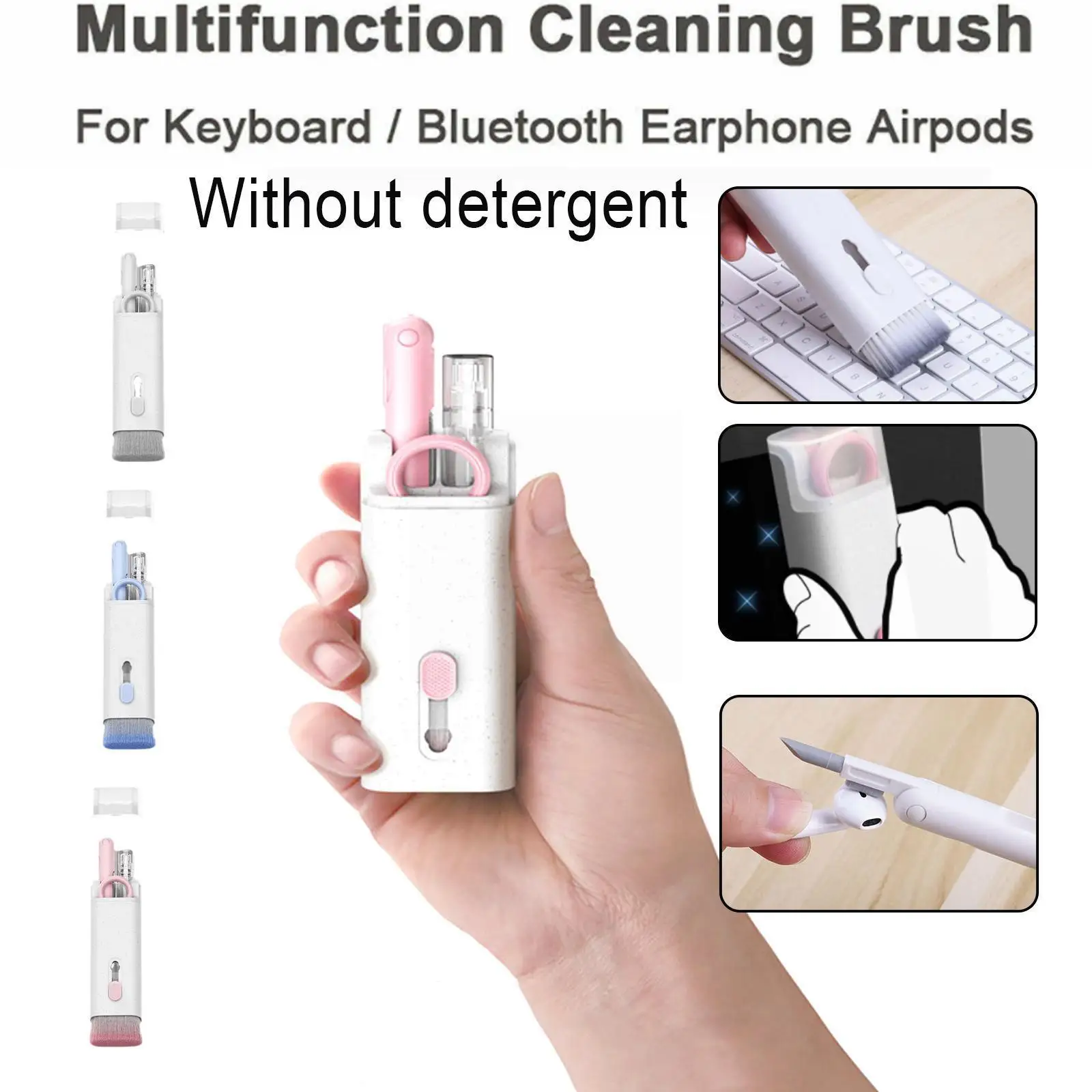 

Earphone Clean Kit Board Soft Cleaning Brush With Double Concealed Tool Product Cleaning Puller Brush Digital D Q2n1
