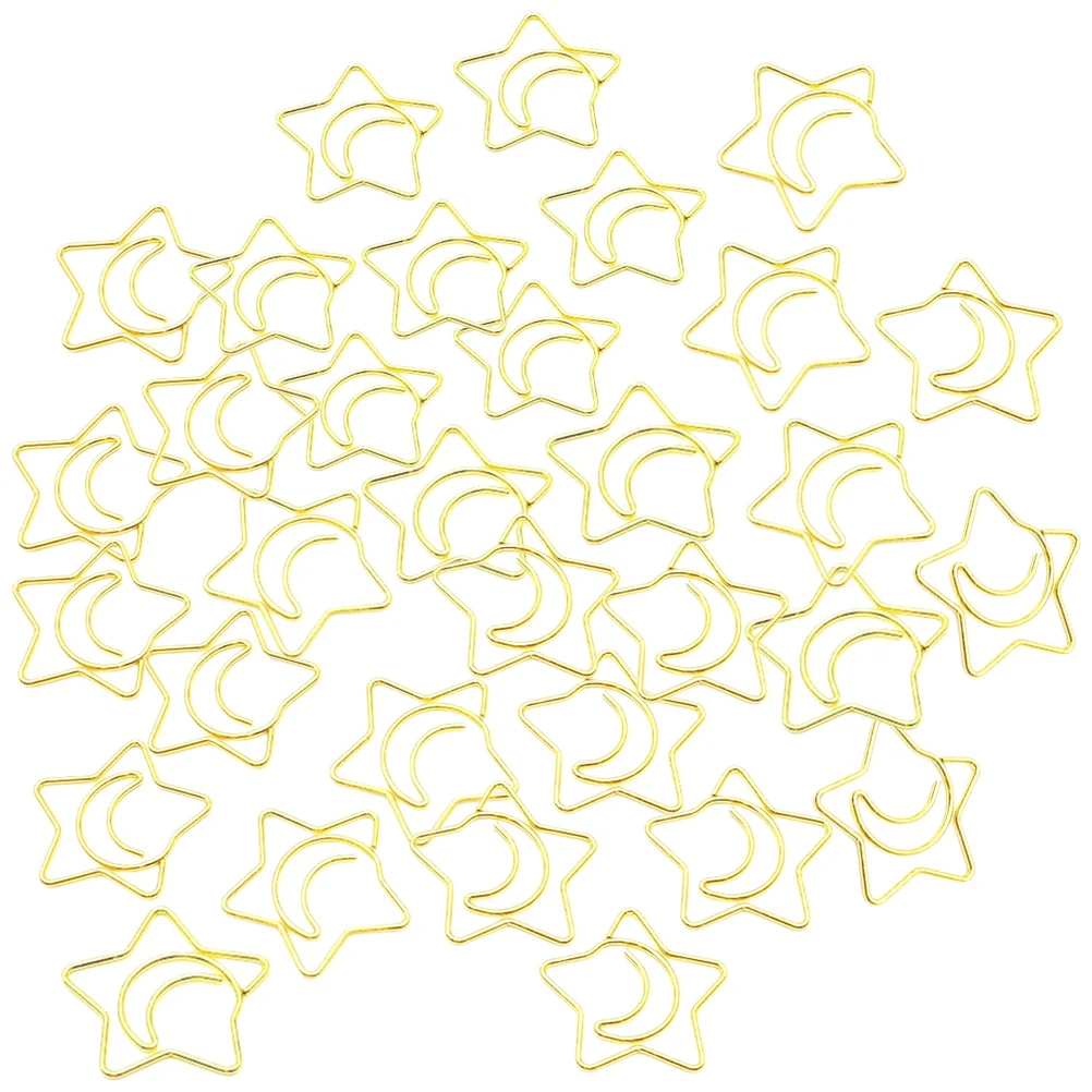 

100 Pcs Creative Shaped Craft Creative Shaped Craft Decorative Craft Metal Craft Clips Office Paper Gold Decor Multipurpose