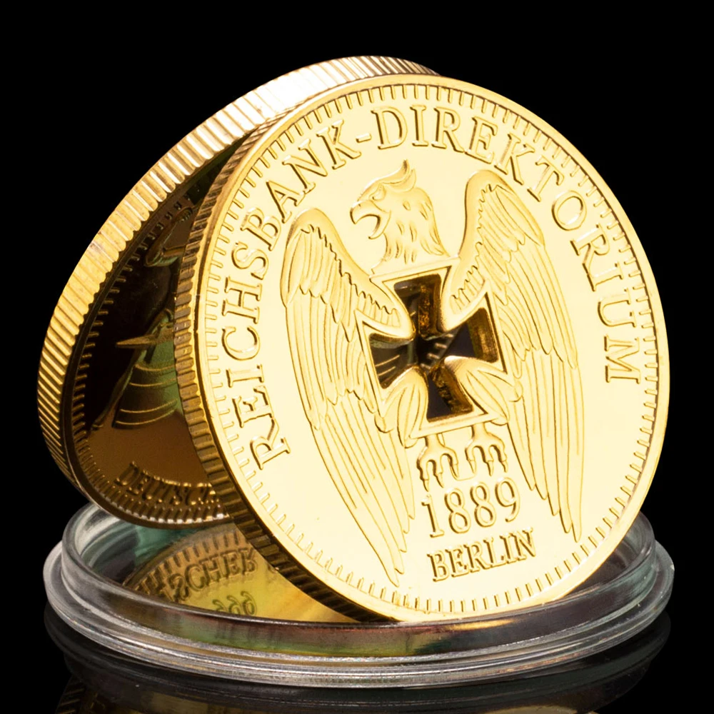 

Немецкая золотистая юбилейная монета 1889 года