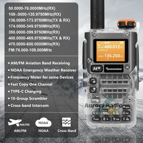 Рация RONGYIN UV-K6 5 Вт прозрачная