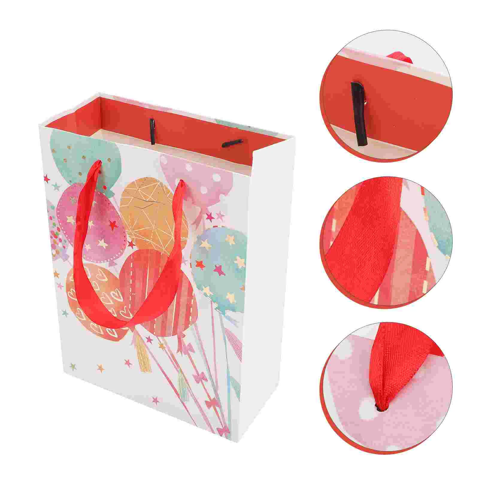 

12 шт., бумажные пакеты с ручками для продуктов